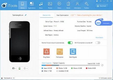 Sao chép dữ liệu vào iPhone bằng iTools, copy nhạc, video vào iPhone