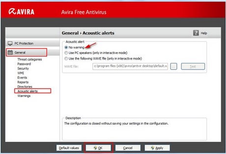 Tắt âm thanh diệt virus trên Avira, tắt tiếng Avira Free AntiVirus phát ra khi diệt Virus