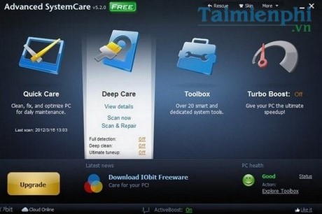 advanced systemcare free bao ve may tinh chuyen nghiep