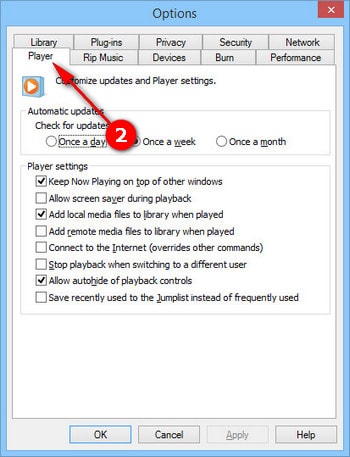 Bật nhạc trên Windows Media Player khi tắt màn hình