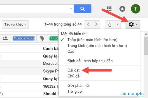 Cách xem mail không cần mở trong Gmail, tính năng Preview Pane