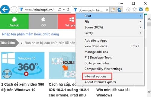 Cách ẩn biểu tượng Microsoft Edge trên Internet Explorer trong Windows 10