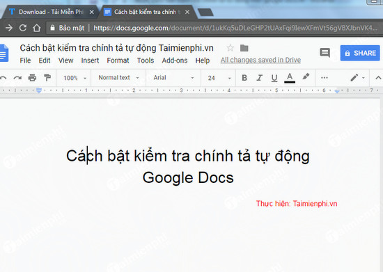 cach bat kiem tra chinh ta tu dong tren google docs 2