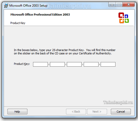 Cách cài Microsoft Office 2003 soạn thảo văn bản