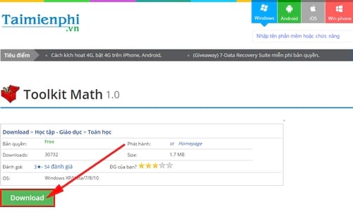 Cách cài Toolkit Math, phần mềm hỗ trợ học toán cấp 2, khối lớp 7, 6, 8, 9