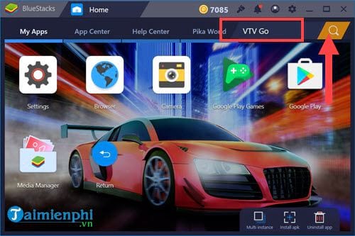 cach cai vtv go tren may tinh voi gia lap bluestacks 2