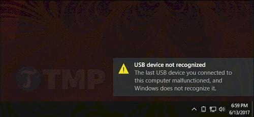 cach chan doan loi usb device not recognized tren may tinh 2