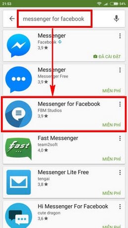 chat facebook bang messenger