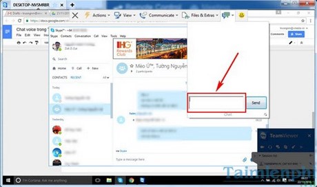 chat trong teamviewer