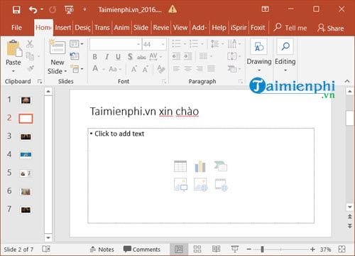 Cách chèn ký tự đặc biệt trong PowerPoint