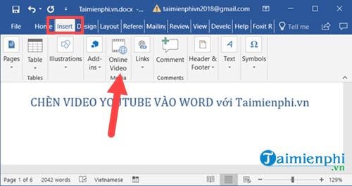 Cách chèn Video Youtube vào Word