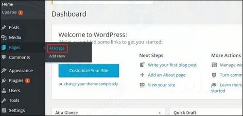 Cách chỉnh sửa Page, chỉnh sửa trang trong WordPress