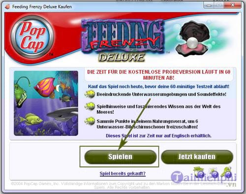 cach choi feeding frenzy game ca lon nuot ca be 2