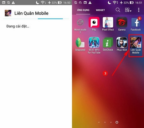 choi lien quan mobile tren dien thoai