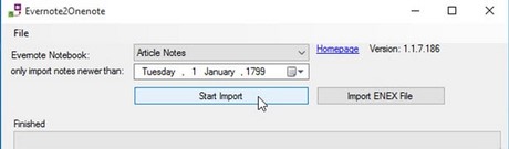 Cách chuyển dữ liệu từ Evernote sang OneNote
