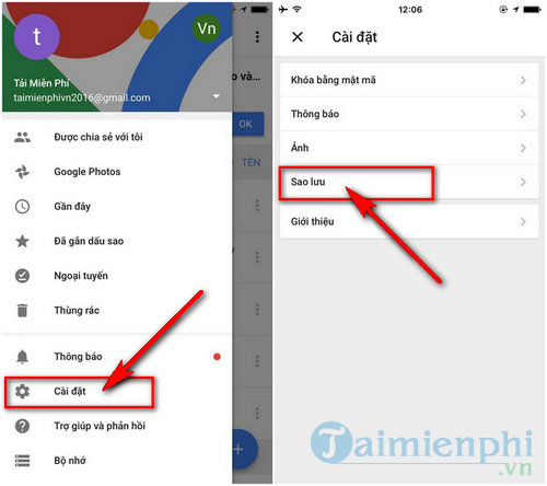 cach chuyen du lieu tu iphone sang android bang google drive 2