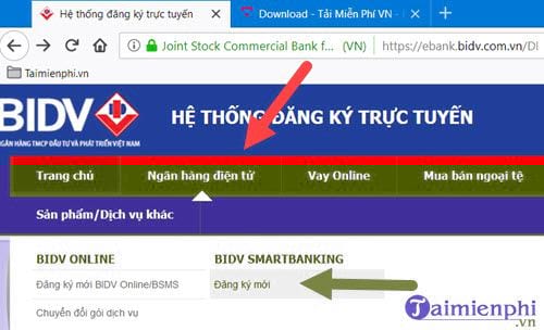 cach dang ky internet banking bidv 2