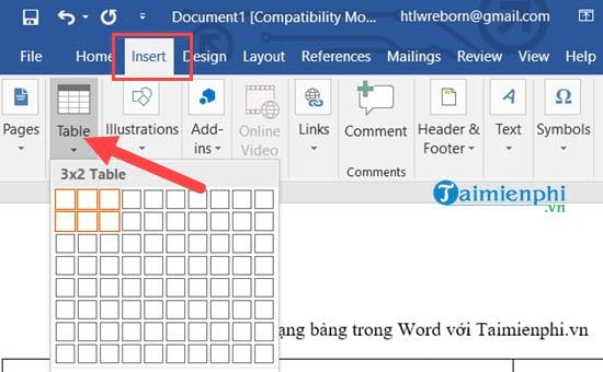 Cách định dạng bảng trong Word