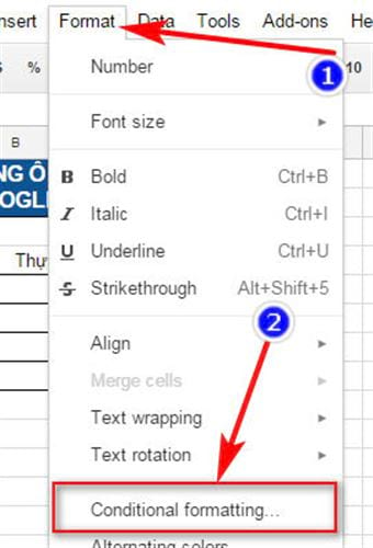 cach dinh dang o co dieu kien trong google sheets 2