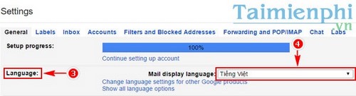 Cách đổi giao diện Gmail sang tiếng Việt, sử dụng giao diện tiếng Việt trên Gmail