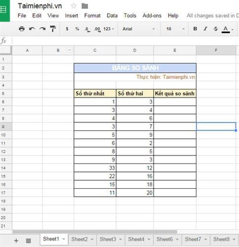 Cách đổi tên Worksheet trong Google Sheets