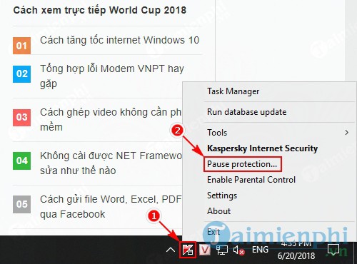 cach dung tat kaspersky che do pause protection 2