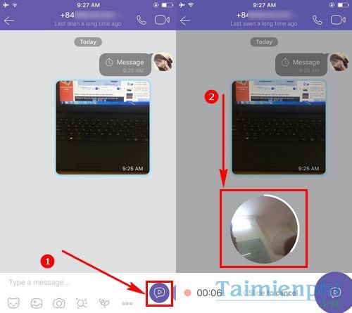 cach gui tin nhan video tren viber video message 2