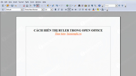 cach hien thi ruler trong open office 2