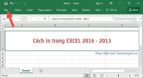 cach in file excel in bang chuan excel 2016 2013 2010 2007 2003 2