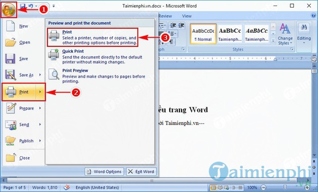cach in nhieu trang word 2