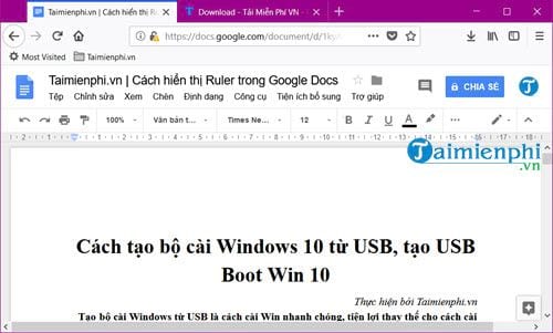 Cách in trong Google Docs