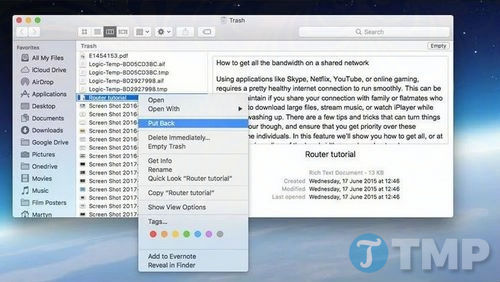 Cách khôi phục tài liệu Word bị mất trên Mac