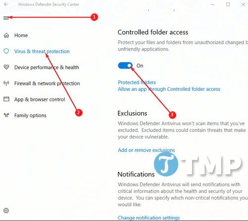 cach kich hoat controlled folder access tren windows 10 2