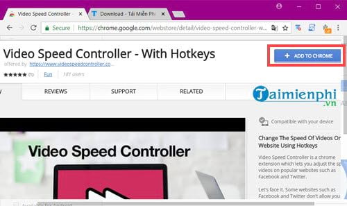 Cách kiểm soát tốc độ phát lại video của website trên Chrome