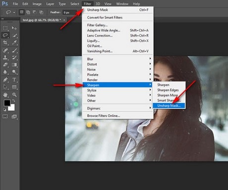 lam net anh bang photoshop