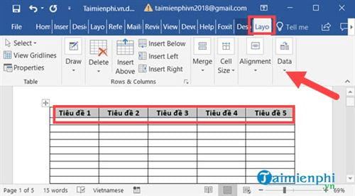 Cách lặp lại tiêu đề khi in trong Word