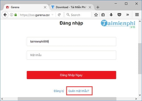 Cách lấy lại mật khẩu Garena bằng Email, Gmail