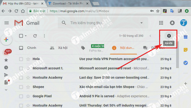 Cách quay lại giao diện Gmail cũ