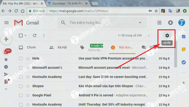 cach quay lai giao dien gmail cu 2