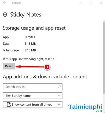 Cách reset và cài đặt Sticky Notes trên Windows 10