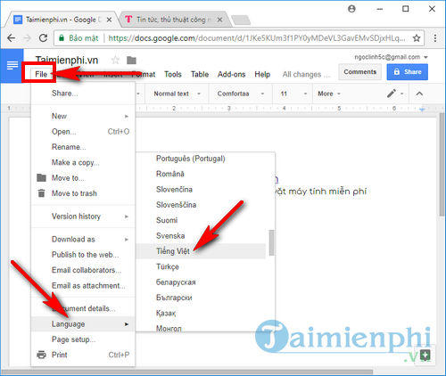 cach soan van ban bang giong noi bang google docs va google dich 2