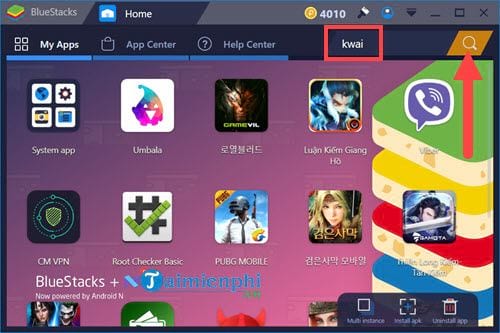 cach su dung kwai tren pc bang bluestacks 2