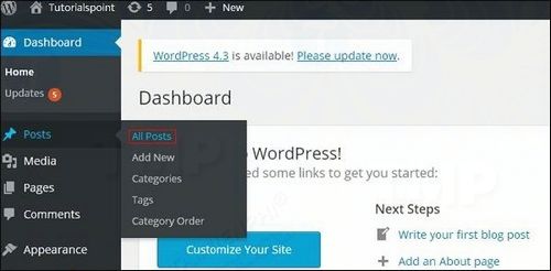 Cách sửa bài viết trong WordPress