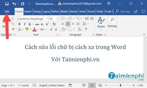 cach sua loi chu bi cach xa trong word 2