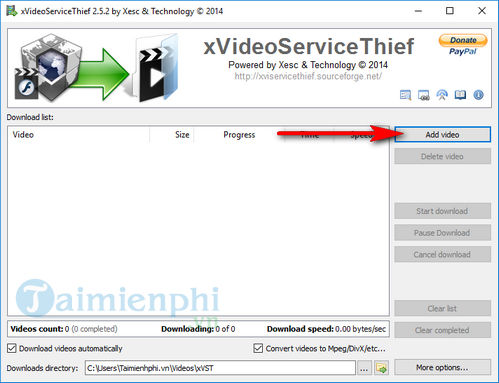 Cách tải video từ Youtube bằng xVideoServiceThief