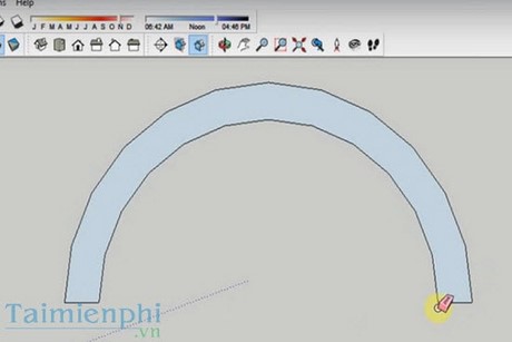 Cách tạo mái vòm trong Sketchup, thiết kế mái vòm trên Sketchup