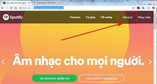 cach tao tai khoan spotify