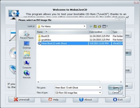 Cách Test khả năng boot của File ISO và USB Boot với MobaLiveCD 1
