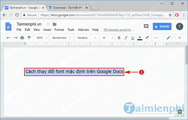 Cách thay đổi font mặc định trên Google Docs