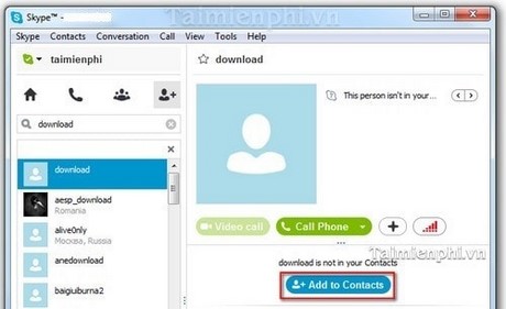 Xin giúp cách thêm mới bạn bè trong Skype?